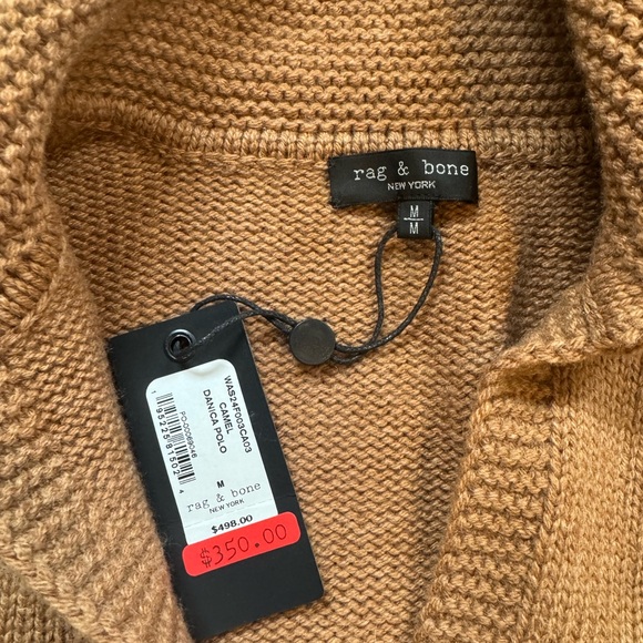NWT rag & bone V-Neck Tan Sweater - Picture 2 of 5
